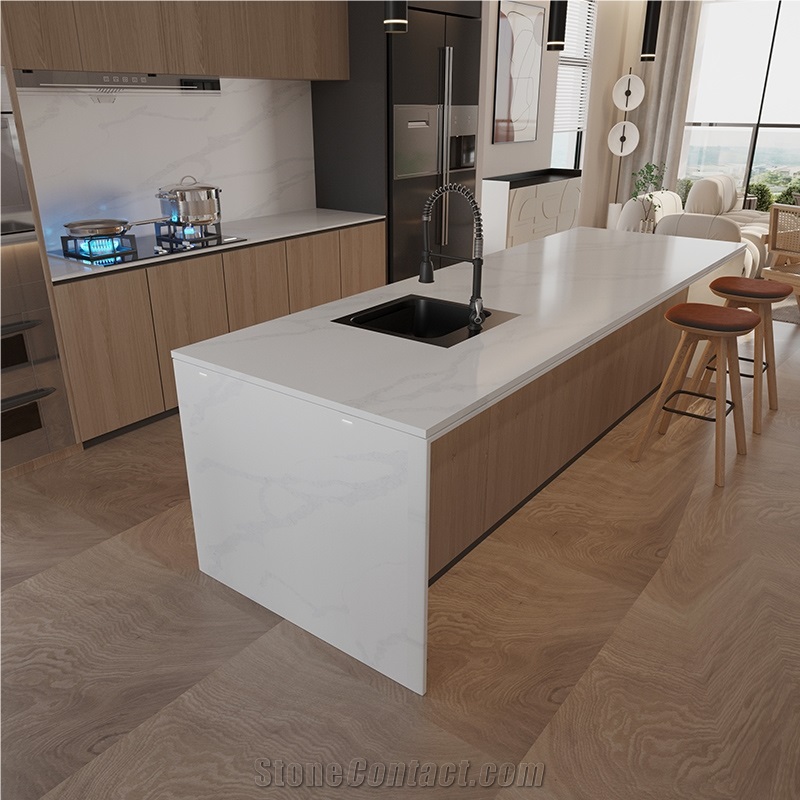 DXQ9021 Calacatta Light Grey Modern Quartz Tile