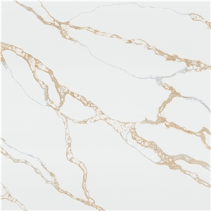 DXQ9024 Calacatta Bright Gold Quartz Slabs