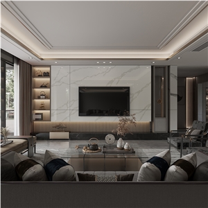 DXQ9033 Calacatta Gray Vein Artificial Marble Quartz Stone