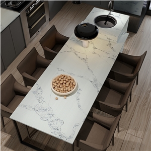 DXQ9042 Calacatta White Blur Vein Artificial Quartz Stone