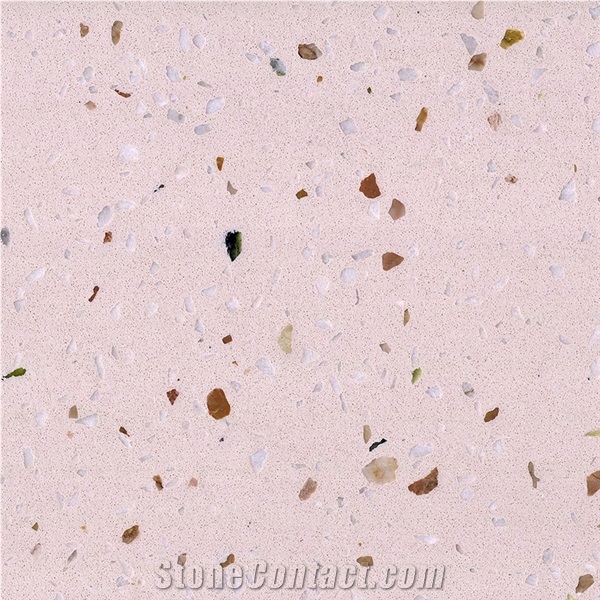 DXW223 Rainbow Hills Terrazzo Pink Big Slab Tile