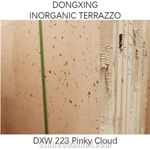 DXW223 Rainbow Hills Terrazzo Pink Big Slab Tile
