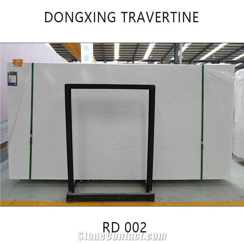 RD002 Super White Wood Inorganic Travertine Artificial Stone Slabs, Tiles