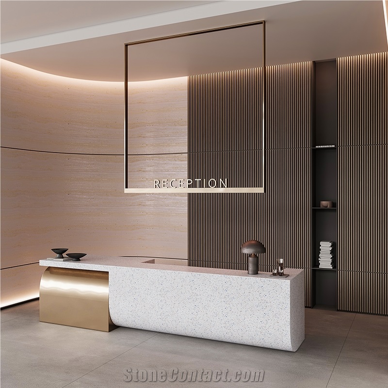 RD003 Gold Grain Artificial Travertine Wall Decorations