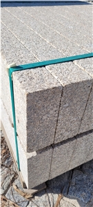 Yellow Granite Kerbs 100X8x20cm, Round Edge By Shotblasting