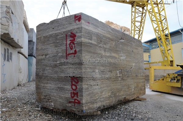 Hesar Titanium Travertine Blocks