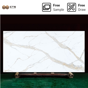 Modern Calacatta Slab White Sintered Stone