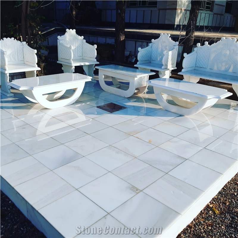Decorative White Marble Stone Balustrades, Railings