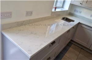 Cheap Bianco Carrara White Quartz Slabs
