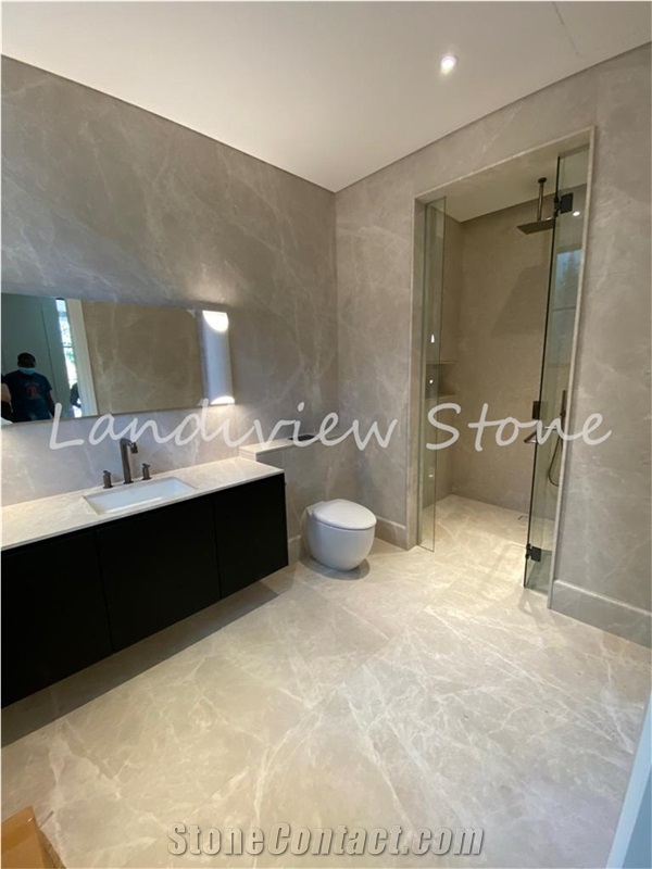 Hermes Beige Marble Bathroom Countertop