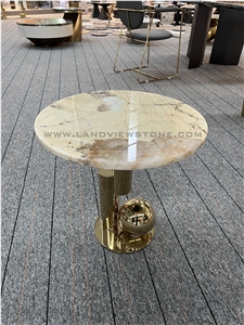 Patagonia Granite Side Table Top With Metal Legs