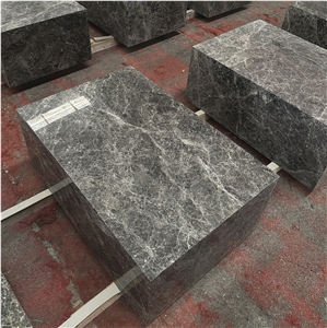 Savannah Grey Marble Plinth Square Coffee Tables