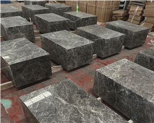Savannah Grey Marble Plinth Square Coffee Tables