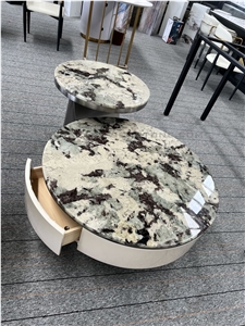 Trendy Tourmaline Blue Granite Coffee Table