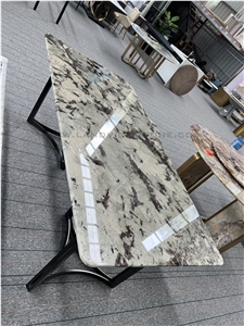 Trendy Tourmaline Blue Granite Coffee Table