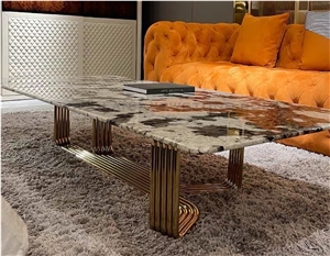 Trendy Tourmaline Blue Granite Coffee Table