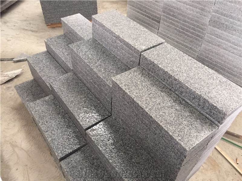 Flamed G603 Bianco Bacuo White Granite Pavers Cobblestone