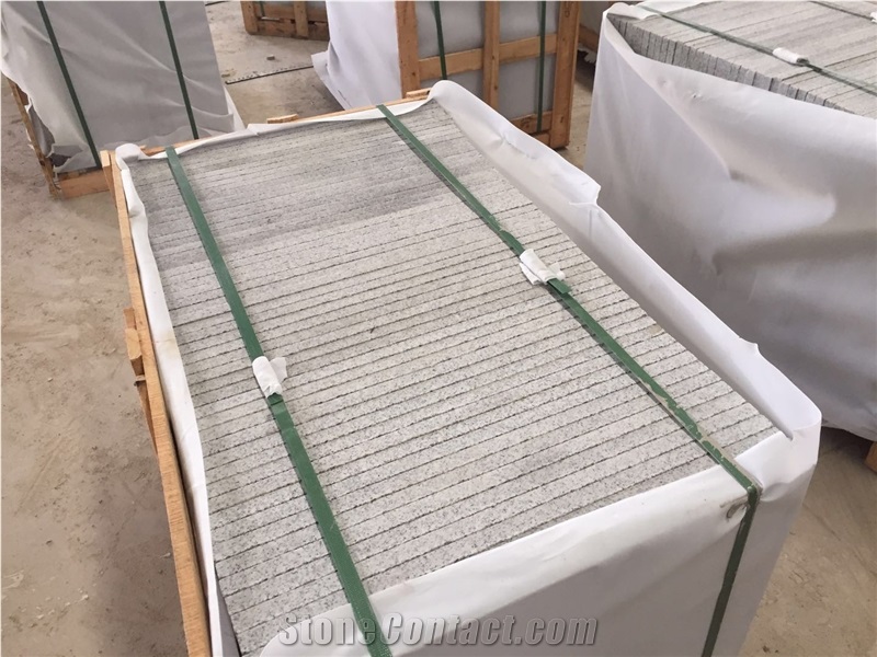 Flamed G603 Bianco Bacuo White Granite Pavers Cobblestone