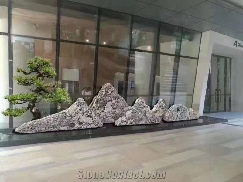 Hot Sell China Juparana Granite Landscaping Stone- Garden Boulders,Garden Rock Stone