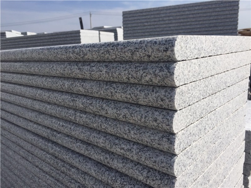 Light Grey Hubei New G603 Granite Full Bullnose Stair Steps