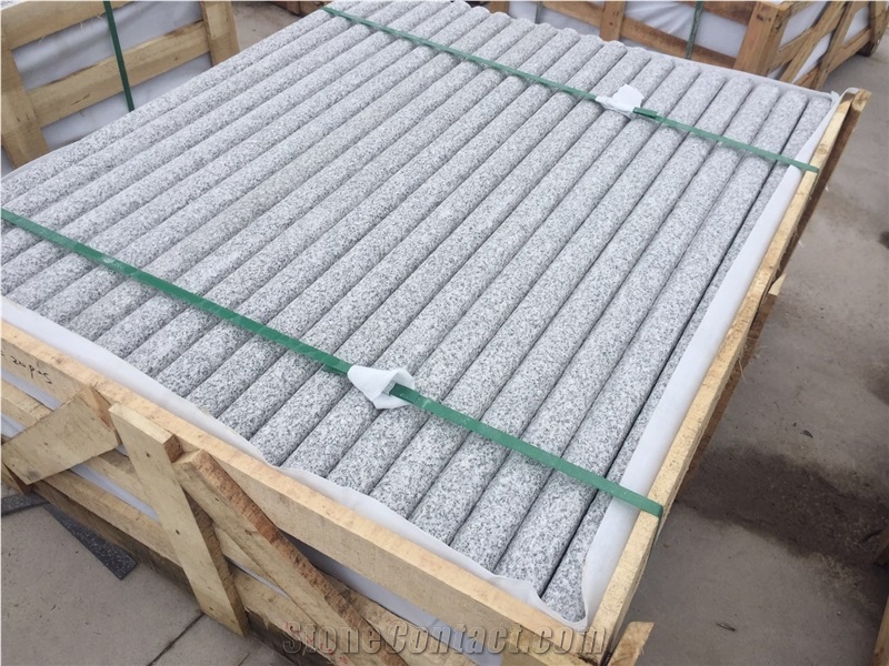 Light Grey Hubei New G603 Granite Full Bullnose Stair Steps