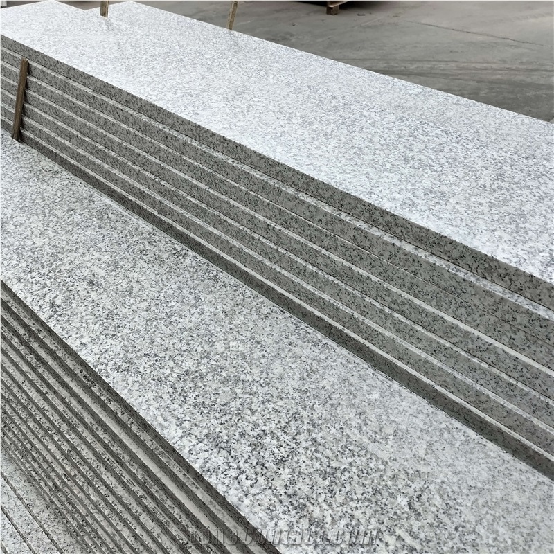 Polish G603 Padang Light Granite,Sesame White Granite Deck Steps