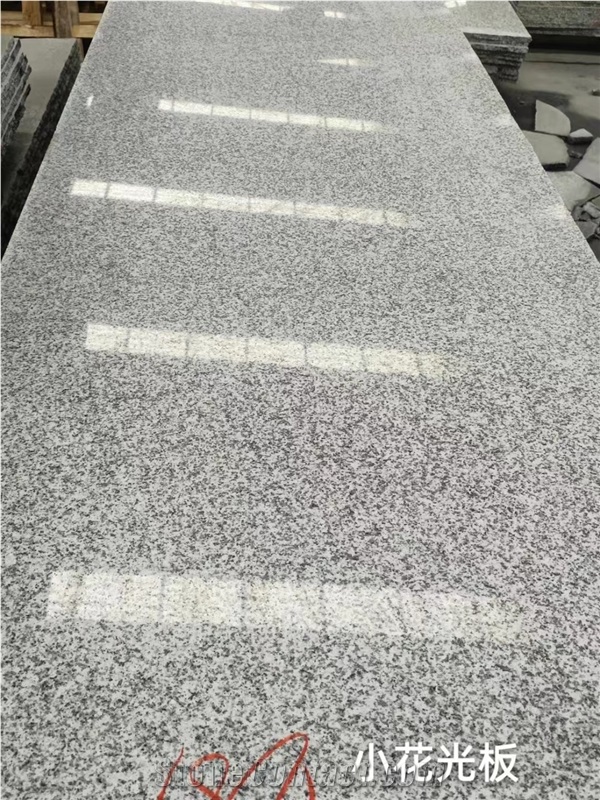 Polished Hubei Sesame White Granite Tiles