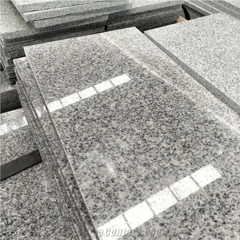 Polished Hubei Sesame White Granite Tiles