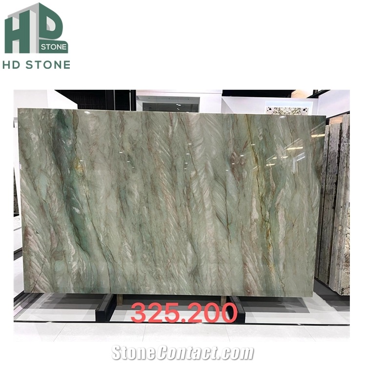 Natural Stone Brazilian Light Emerald Green Quartzite Slab