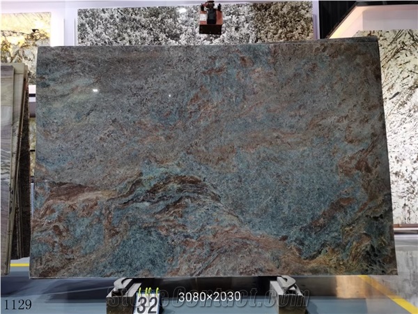Brazil Amazon Green Quartzite Standard Size Slabs Polished