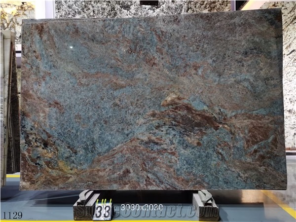Brazil Amazon Green Quartzite Standard Size Slabs Polished
