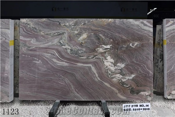 Brazil Aquarella Quartzite Purple Large Size Slabs Polished