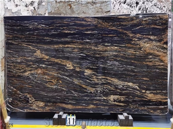 Brazil Black Cosmic Granite Standard Size Slabs For Outdoor