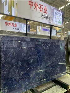 Brazil Blue Sodalite Granite Polished Big Slabs For Initerior Use