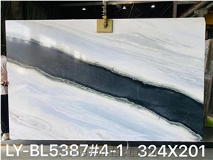 Brazil Dalmata Marble Panda Black Polished 1.8Cm Slabs Tile