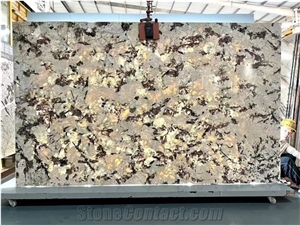 Brazil Everest White Granite Large Size Slabs 2.0Cm Polished