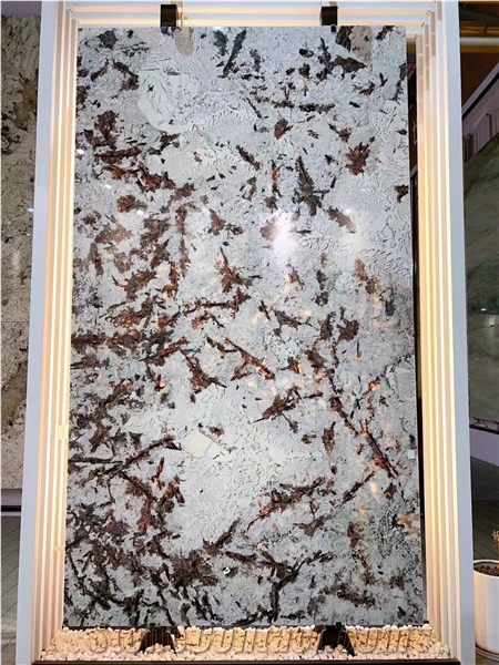 Brazil Everest White Granite Large Size Slabs 2.0Cm Polished