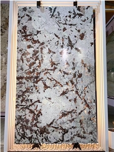 Brazil Everest White Granite Large Size Slabs 2.0Cm Polished
