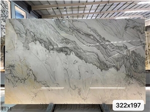 Brazil Infinity White Quartzite Polished Project Large Slabs