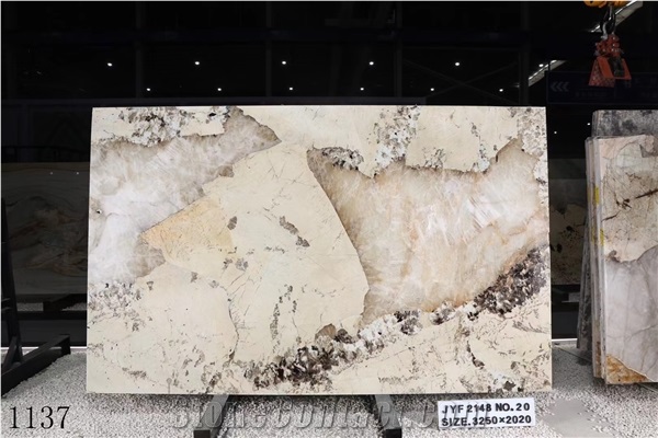 Brazil Pandora Granite Beige Standard Size Slabs Polished