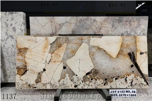 Brazil Pandora Granite Beige Standard Size Slabs Polished