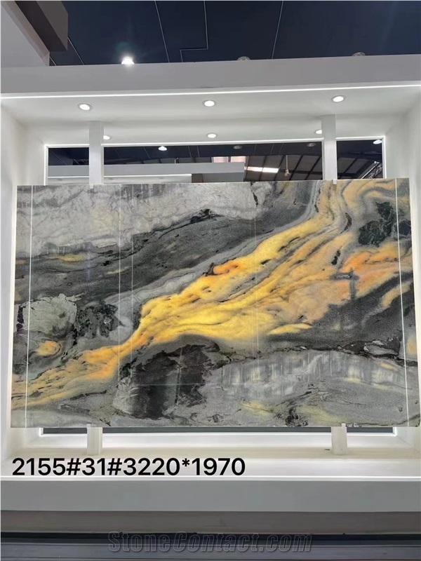 Brazil Thunder Cloud Marble Semi White Big Slab For Wall