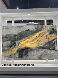Brazil Thunder Cloud Marble Semi White Big Slab For Wall