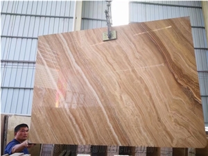 China Gold Grain Marble Big Polished Slabs For Living Room