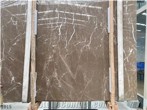 China Kozo Brown Marble Standard Size Slabs For Interior Use
