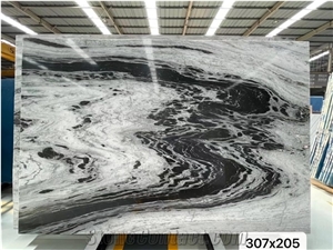China Panda White Marble Large Slabs For Living Design Use