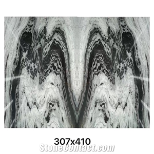China Panda White Marble Large Slabs For Living Design Use