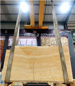 China Resin Yellow Onyx M136 Polished Small Size Slabs Tiles
