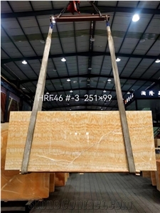 China Resin Yellow Onyx M136 Polished Small Size Slabs Tiles