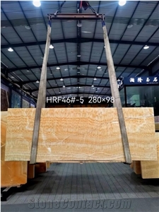 China Resin Yellow Onyx M136 Polished Small Size Slabs Tiles